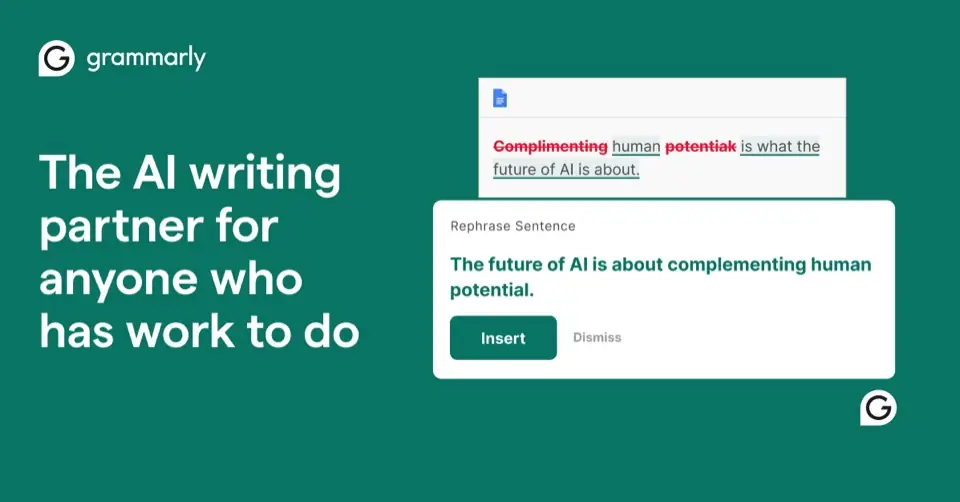 Imagen de presentación de Grammarly en su web