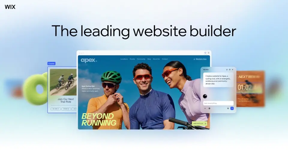 Imagen de presentación de Wix en su web