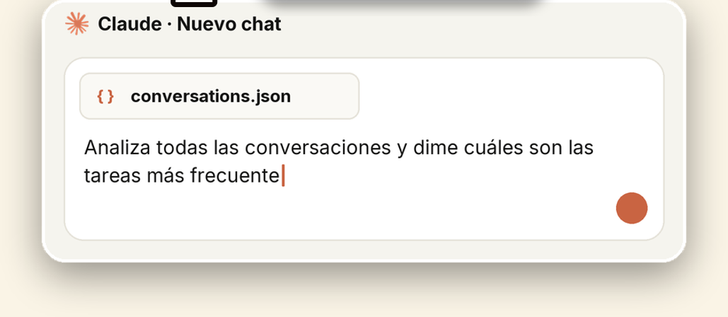 El archivo subido a un chat nuevo, con la instrucción